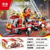 MINGDI LEIBAO C003 non  CHỮA CHÁY ĐÔ THỊ 8 TỔ HỢP bộ đồ chơi xếp lắp ráp ghép mô hình City LIRBAN FIRE FIGHTING Thành Phố 906 khối