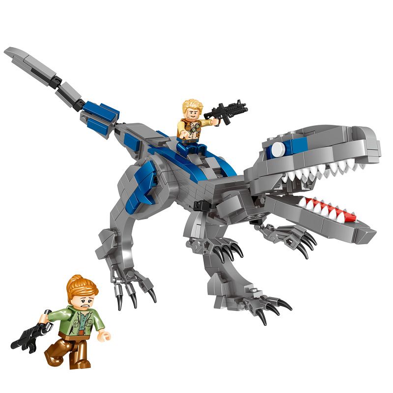 ZHEGAO QL1734 1734 non  MÁY T-REX bộ đồ chơi xếp lắp ráp ghép mô hình Jurassic World DINOSAUR Thế Giới Khủng Long 327 khối