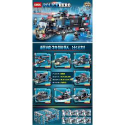 LWCK 60050 non  SIÊU XE SWAT 8 TỔ HỢP bộ đồ chơi xếp lắp ráp ghép mô hình City POLICEHERO Thành Phố 806 khối