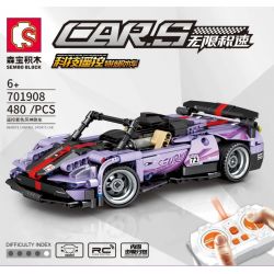 SEMBO 701908 non  ĐIỀU KHIỂN TỪ XA CÔNG NGHỆ XE THỂ THAO FENGSHEN MÀU TÍM ĐÓNG THẾ bộ đồ chơi xếp lắp ráp ghép mô hình  CARS REMOTE CONTROL SPORTS Kỹ Thuật Công Nghệ Cao Mô Hình Phương Tiện 480 khối