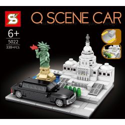 SHENG YUAN SY 5022 non  CAPITOL NỮ THẦN MIỄN PHÍ VÀ KHÁCH WOODGUI bộ đồ chơi xếp lắp ráp ghép mô hình Creator Q SCENE CAR HOUSE OF PARLIAMENT & LIBERTY WOOD STATE GUEST Sáng Tạo 338 khối