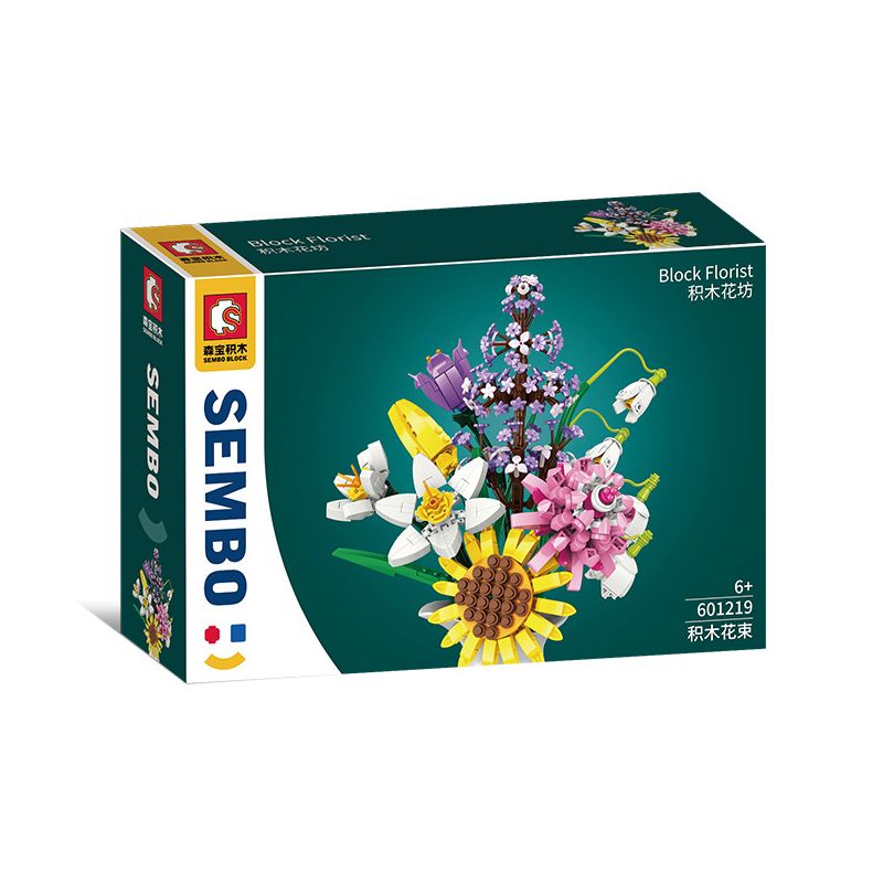 SEMBO 601220 non  BÓ HOA bộ đồ chơi xếp lắp ráp ghép mô hình Flowers BLOCK FLORIST