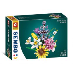 SEMBO 601219 non  BÓ HOA bộ đồ chơi xếp lắp ráp ghép mô hình Flowers BLOCK FLORIST
