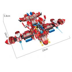 PanlosBrick 690026 Panlos Brick 690026 non  ULTRAMAN MECH & SPACESHIP 8 KẾT HỢP bộ đồ chơi xếp lắp ráp ghép mô hình Vệ Binh Vũ Trụ Siêu Nhân Điện Quang 757 khối