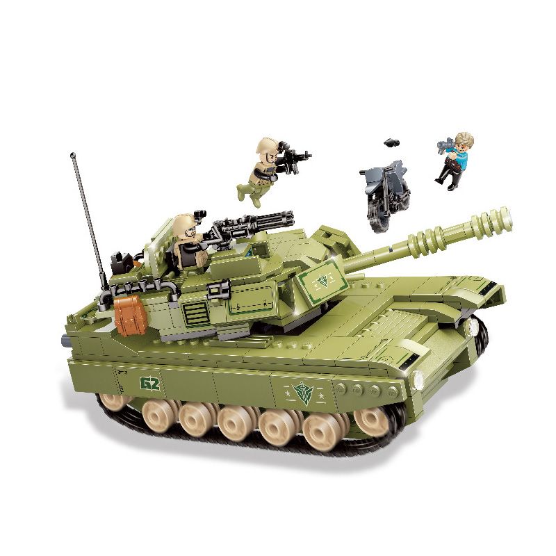 GUDI 20104 non  CUỘC KHỦNG HOẢNG XE TĂNG bộ đồ chơi xếp lắp ráp ghép mô hình SWORD FORCE 392 khối