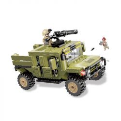 GUDI 20103 non  CUỘC TẤN CÔNG HUMMER bộ đồ chơi xếp lắp ráp ghép mô hình SWORD FORCE 263 khối