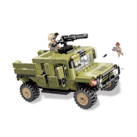 GUDI 20103 non  CUỘC TẤN CÔNG HUMMER bộ đồ chơi xếp lắp ráp ghép mô hình SWORD FORCE 263 khối