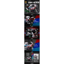 PanlosBrick 672004 Panlos Brick 672004 non  BMW M1000RR bộ đồ chơi xếp lắp ráp ghép mô hình  BMW 1000 RR Kỹ Thuật Công Nghệ Cao Mô Hình Phương Tiện 912 khối