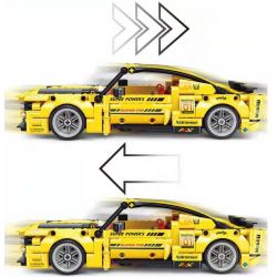 TA GAOLE T3031 3031 non  XE LÙI MÀU VÀNG bộ đồ chơi xếp lắp ráp ghép mô hình  SUPERCAR Kỹ Thuật Công Nghệ Cao Mô Hình Phương Tiện 549 khối