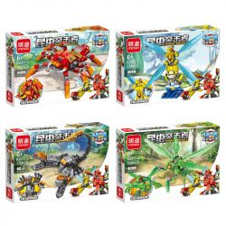 MINGDI LEIBAO K0377 0377 non  INSECT ATTACKER 4 TỔ HỢP NHỆN ONG BỌ CẠP NGỰA bộ đồ chơi xếp lắp ráp ghép mô hình INSECT ASSAULT 693 khối