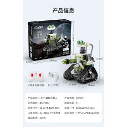 CADA DOUBLEE C83001 83001 non  ROBOT LẬP TRÌNH I.BOT bộ đồ chơi xếp lắp ráp ghép mô hình  Kỹ Thuật Công Nghệ Cao Mô Hình Phương Tiện 434 khối