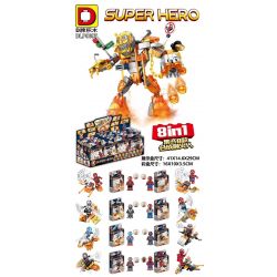 DUO LE PIN DLP9097 9097 non  NGƯỜI NHỆN 8 bộ đồ chơi xếp lắp ráp ghép mô hình Marvel Super Heroes Siêu Anh Hùng Marvel