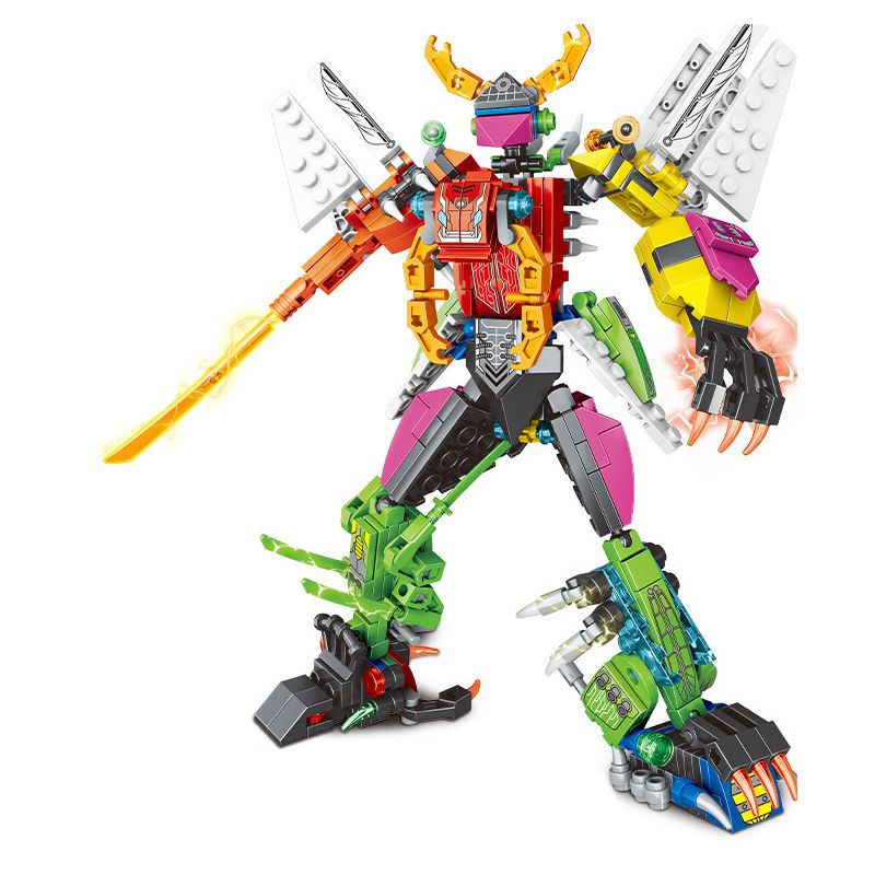 MINGDI LEIBAO K0373 0373 non  CÔN TRÙNG TẤN CÔNG 8 TỔ HỢP VE SẦU BƯỚM ĐÊM CHUỒN ONG BỌ NGỰA CÁNH CỨNG CHÂU CHẤU NHỆN bộ đồ chơi xếp lắp ráp ghép mô hình INSECT ASSAULT 456 khối