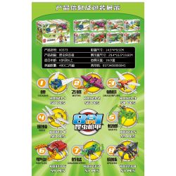 MINGDI LEIBAO K0373 0373 non  CÔN TRÙNG TẤN CÔNG 8 TỔ HỢP VE SẦU BƯỚM ĐÊM CHUỒN ONG BỌ NGỰA CÁNH CỨNG CHÂU CHẤU NHỆN bộ đồ chơi xếp lắp ráp ghép mô hình INSECT ASSAULT 456 khối