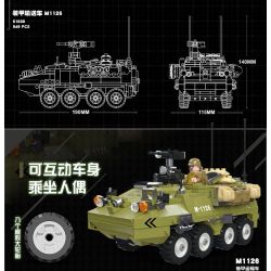 JIESTAR 61030 non  XE VẬN TẢI BỌC THÉP M1126 STRYKER bộ đồ chơi xếp lắp ráp ghép mô hình Military Army Quân Sự Bộ Đội 549 khối