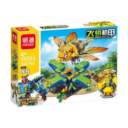 MINGDI LEIBAO K0378 0378 non  MOTH MECHA 4 TỔ HỢP CHUỒN KỲ LÂN ONG BƯỚM SỪNG bộ đồ chơi xếp lắp ráp ghép mô hình MECH MOTHS 991 khối