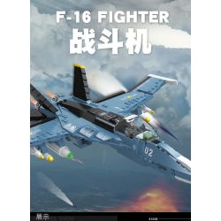 JIESTAR 61029 non  MÁY BAY CHIẾN ĐẤU F-16 bộ đồ chơi xếp lắp ráp ghép mô hình Military Army F16 Quân Sự Bộ Đội 753 khối