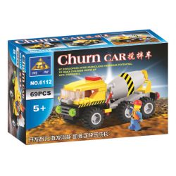 Bozhi 6112 non  MÁY TRỘN bộ đồ chơi xếp lắp ráp ghép mô hình City CHURN CAR Thành Phố 69 khối