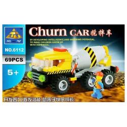 Bozhi 6112 non  MÁY TRỘN bộ đồ chơi xếp lắp ráp ghép mô hình City CHURN CAR Thành Phố 69 khối