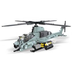 JIESTAR 61028 non  MÁY BAY TRỰC THĂNG VIPER bộ đồ chơi xếp lắp ráp ghép mô hình Military Army AH-1Z VIPER Quân Sự Bộ Đội 597 khối