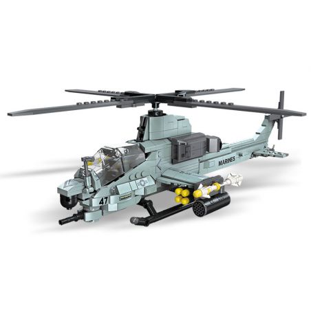 JIESTAR 61028 non  MÁY BAY TRỰC THĂNG VIPER bộ đồ chơi xếp lắp ráp ghép mô hình Military Army AH-1Z VIPER Quân Sự Bộ Đội 597 khối