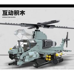 JIESTAR 61028 non  MÁY BAY TRỰC THĂNG VIPER bộ đồ chơi xếp lắp ráp ghép mô hình Military Army AH-1Z VIPER Quân Sự Bộ Đội 597 khối