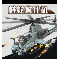 JIESTAR 61028 non  MÁY BAY TRỰC THĂNG VIPER bộ đồ chơi xếp lắp ráp ghép mô hình Military Army AH-1Z VIPER Quân Sự Bộ Đội 597 khối