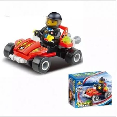 Bozhi 6712 non  LỐC XOÁY bộ đồ chơi xếp lắp ráp ghép mô hình Racers Đua Tốc Độ 31 khối