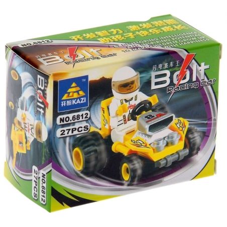 Bozhi 6812 non  LIGHTNING VUA. bộ đồ chơi xếp lắp ráp ghép mô hình Racers BOLT RACING CAR Đua Tốc Độ 27 khối