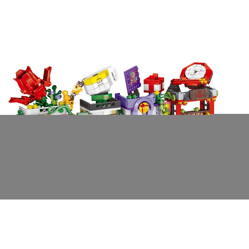 MINGDI LEIBAO K0367 0367 non  4 LOẠI CABIN DIY bộ đồ chơi xếp lắp ráp ghép mô hình Creator DIY HOUSE Sáng Tạo 945 khối