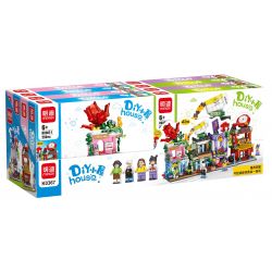 MINGDI LEIBAO K0367 0367 non  4 LOẠI CABIN DIY bộ đồ chơi xếp lắp ráp ghép mô hình Creator DIY HOUSE Sáng Tạo 945 khối