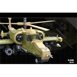 JIESTAR 61027 non  TRỰC THĂNG VŨ TRANG KA-50 bộ đồ chơi xếp lắp ráp ghép mô hình Military Army KA50 Quân Sự Bộ Đội 356 khối