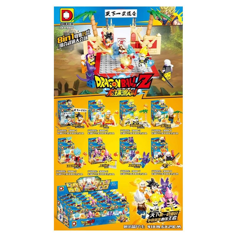 DUO LE PIN DLP9088 9088 non  DRAGON BALL FIGHTING MINIFIGURES 8 LOẠI bộ đồ chơi xếp lắp ráp ghép mô hình Collectable Minifigures DRAGON BALL Z Búp Bê Sưu Tầm