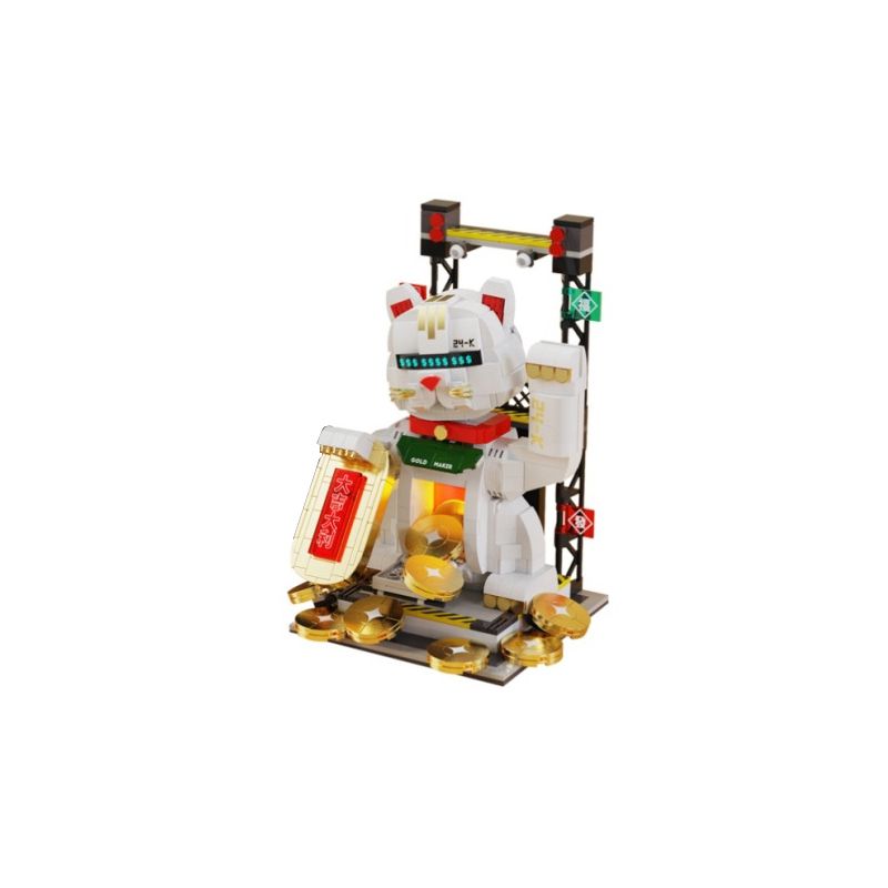 TAKUGI T7001 7001 non  ĐÔRÊMON ĐỒNG XU bộ đồ chơi xếp lắp ráp ghép mô hình FORTUNE CAT