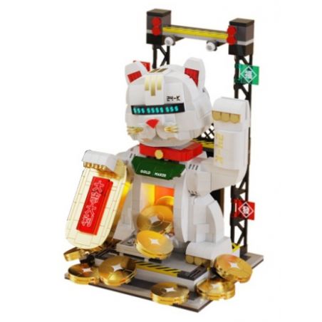 TAKUGI T7001 7001 non  ĐÔRÊMON ĐỒNG XU bộ đồ chơi xếp lắp ráp ghép mô hình FORTUNE CAT