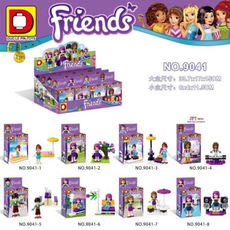 DUO LE PIN DLP9041 9041 non  NGƯỜI BẠN TỐT SERIES 8 bộ đồ chơi xếp lắp ráp ghép mô hình  Các Bạn Gái