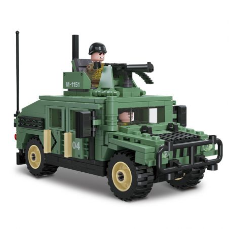 JIESTAR 61026 non  HUMVEE M1151 bộ đồ chơi xếp lắp ráp ghép mô hình Military Army Quân Sự Bộ Đội 357 khối