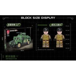 JIESTAR 61026 non  HUMVEE M1151 bộ đồ chơi xếp lắp ráp ghép mô hình Military Army Quân Sự Bộ Đội 357 khối