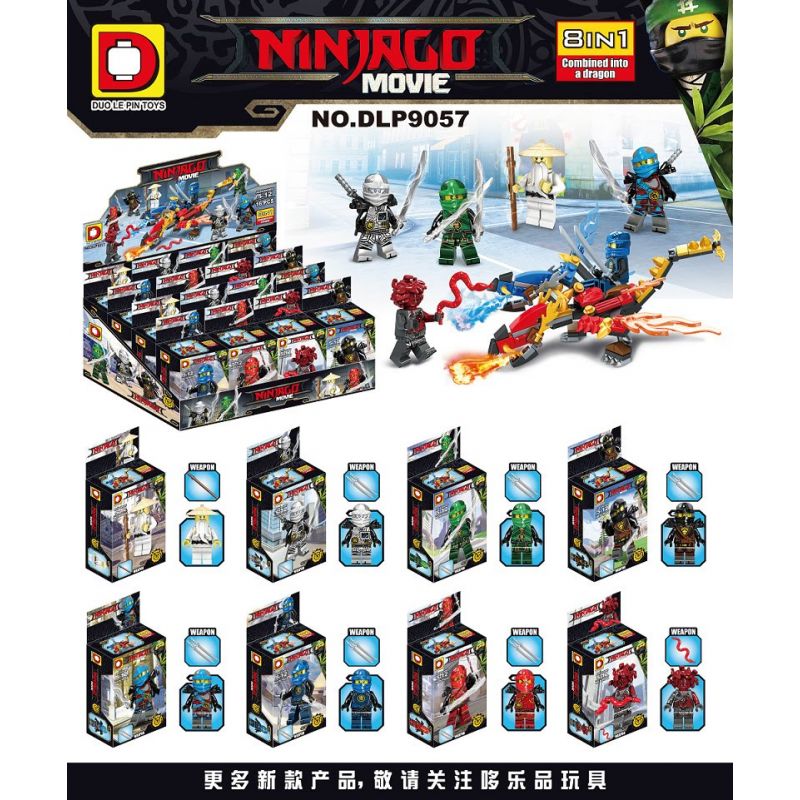 DUO LE PIN DLP9057 9057 non  NGƯỜI NINJA PHANTOM 8 bộ đồ chơi xếp lắp ráp ghép mô hình The  Ninjago Movie Ninja Lốc Xoáy