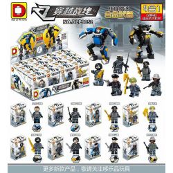 DUO LE PIN DLP DLP9052 9052 non  MẶT TRƯỚC 4 TRONG 1 MỚI TẠO THÀNH MỘT KHỐI XÂY DỰNG CƠ GIỚI THU NHỎ LỚN bộ đồ chơi xếp lắp ráp ghép mô hình Military Army 全新穿越战线4合1组成大机甲人仔积木 Quân Sự Bộ Đội