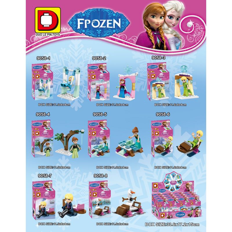 DUO LE PIN DLP9058 9058 non  BĂNG VÀ TUYẾT bộ đồ chơi xếp lắp ráp ghép mô hình Movie & Game Phim Và Trò Chơi