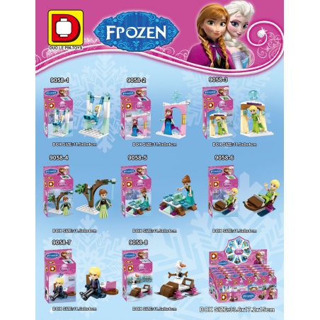 DUO LE PIN DLP9058 9058 non  BĂNG VÀ TUYẾT bộ đồ chơi xếp lắp ráp ghép mô hình Movie & Game Phim Và Trò Chơi