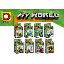 DUO LE PIN DLP9071 9071 non  8 MÔ HÌNH TRONG THẾ GIỚI CỦA TÔI bộ đồ chơi xếp lắp ráp ghép mô hình Minecraft MY WORLD Game Xây Dựng