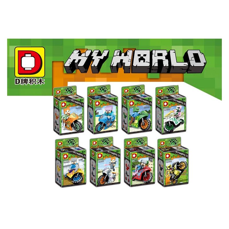 DUO LE PIN DLP9071 9071 non  8 MÔ HÌNH TRONG THẾ GIỚI CỦA TÔI bộ đồ chơi xếp lắp ráp ghép mô hình Minecraft MY WORLD Game Xây Dựng