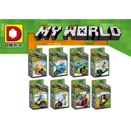 DUO LE PIN DLP9071 9071 non  8 MÔ HÌNH TRONG THẾ GIỚI CỦA TÔI bộ đồ chơi xếp lắp ráp ghép mô hình Minecraft MY WORLD Game Xây Dựng