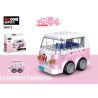 Decool 26012 Jisi 26012 non  PINK VOLKSWAGEN T1. bộ đồ chơi xếp lắp ráp ghép mô hình Mini Racing Pacemaker Đua Xe Mini 124 khối
