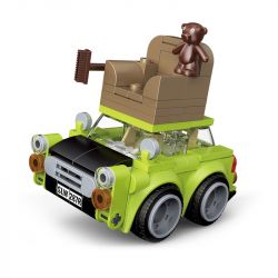 Decool 26011 Jisi 26011 non  MR BEAN bộ đồ chơi xếp lắp ráp ghép mô hình Mini Racing Pacemaker Đua Xe Mini 124 khối