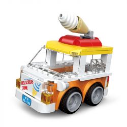 Decool 26009 Jisi 26009 non  KEM bộ đồ chơi xếp lắp ráp ghép mô hình Mini Racing Pacemaker Đua Xe Mini 122 khối