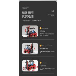 HAPPY BUILD SHINEYU XINYU YC-33003 33003 YC33003 non  XE NÂNG bộ đồ chơi xếp lắp ráp ghép mô hình  FORKLIFT Kỹ Thuật Công Nghệ Cao Mô Hình Phương Tiện 606 khối