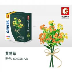SEMBO 601238-A 601238-B non  AUGERY. bộ đồ chơi xếp lắp ráp ghép mô hình Flowers BLOCK FLORIST YELLOW WARBLER Hoa